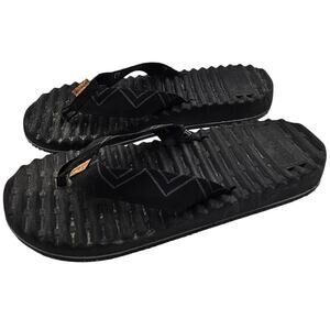 Freewaters Mens Supreem Foam Water Friendly Flip Flops Size 8 Black